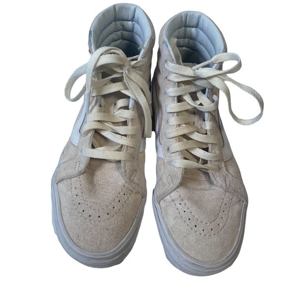 Vans Sk8-Hi (Pig Suede)‎ Marshmallow/ Tr Wht Sz Wmns 7, Mens 5.5 - Picture 3 of 5